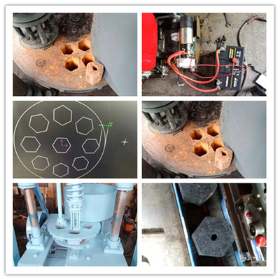 AC-Motor Hexagon Holzkohle Extrudenstick Briquette Maschine mit Design 800-1000kg pro Stunde