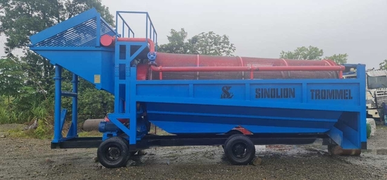 8000*2200*4000 Gold mobile Trommel-Bildschirmmaschine Waschanlage mit langer Lebensdauer