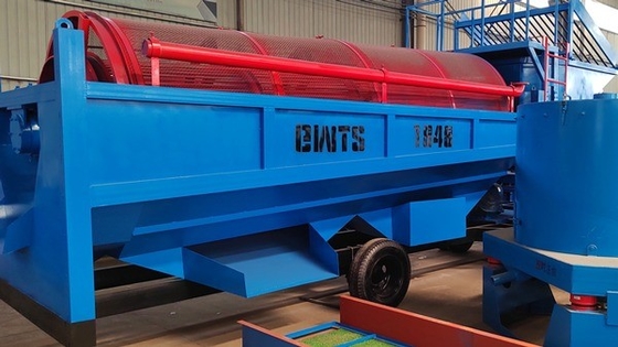 98% Effizienz Goldtrennung Bergbautrommel Ausrüstung für 6500 KG Goldwaschanlage
