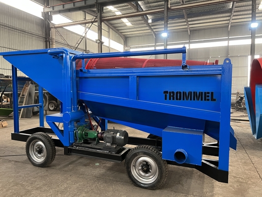 220V/380V Gold-Sand-Trennscheibe Alluvial-Gold-Mining-Maschinen Waschanlage Gold Trommel-Bildschirm