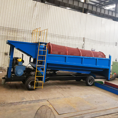 Alluvial Gold Mobile Trommel Gold Waschanlage Trommel-Bildschirm für die Goldtrennung