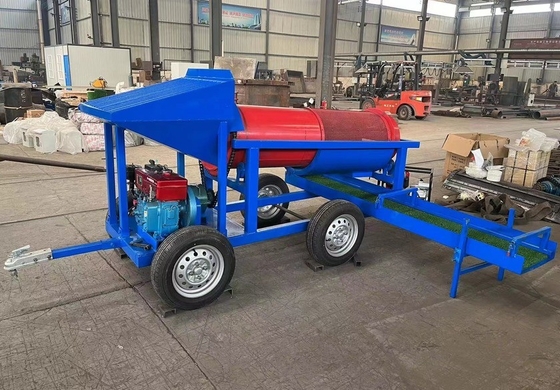 Portable Trommel Gold Mining Machine für Alluvial Sand Gold Trennung 400 KG Kapazität
