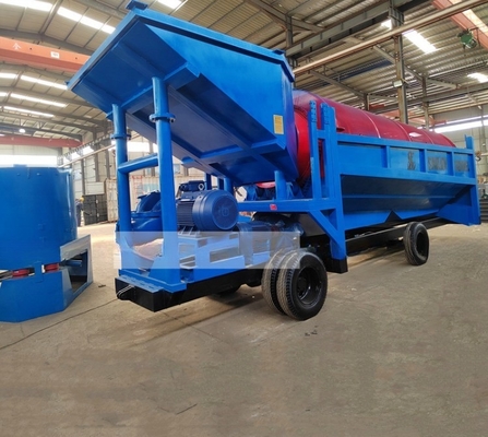 Mobil Trommel Screen Mineral Gold Diamant Waschmaschine mit einer Kapazität von 80-150 t/h