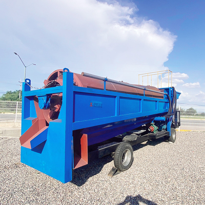 Mineralabtrennungsgeräte Portable Alluvial Sand Placer Gold Trommel Anlage