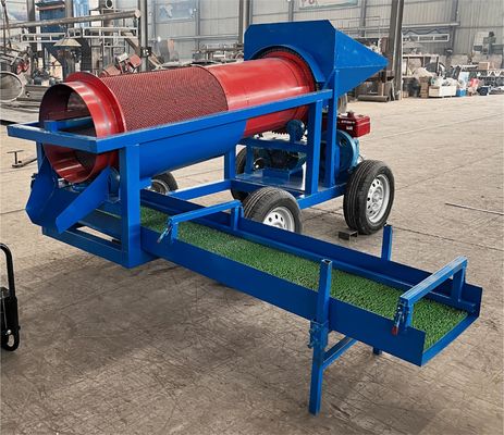 10 Tonnen Kapazität Gold Mobil Trommel Bildschirm Mini Gold Waschanlage Bergbau-Ausrüstung