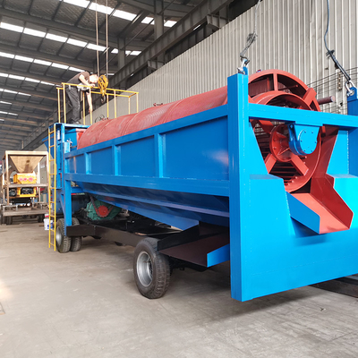 6500 KG Bergbaukonzentration Mobil Goldverarbeitungsanlage mit Gold Trommel Screening