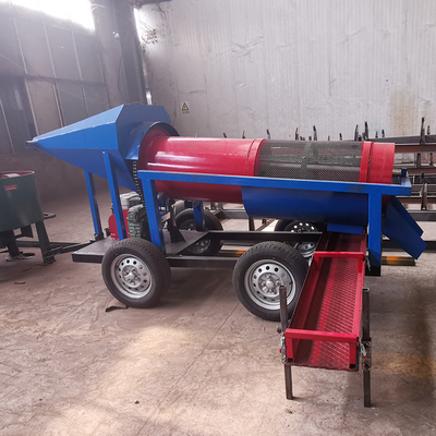 Schwerkrafttrennmaschine Kleinkapazität Schmelzgold mobile Bergbautrommelmaschinen in Blau