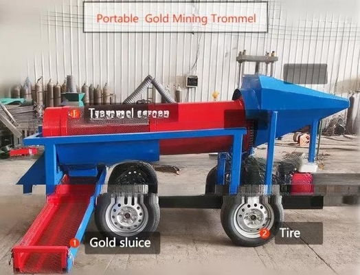 Schwerkraft-Trennvorrichtung Kleines Maß 5-10 Tonnen Sand-Goldwaschanlage Mobiles Golderzverarbeitungswerk