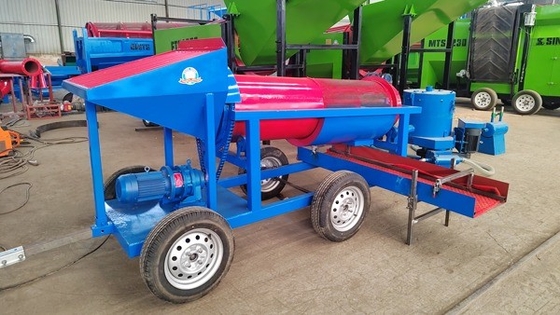 5 - 10 t/h Erzscheidungsanlage Kleine Goldgräbermaschine Trommelschirm Exporteur