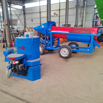 350*1500mm Gold-Schute Mobile Trommel-Bildschirm für 5-10 Tonnen Alluvial Gold Waschanlage