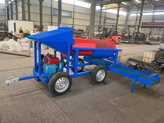 5 bis 10 tph Goldwaschmaschine Mini Trommel Goldkonzentrator für Bauarbeiten