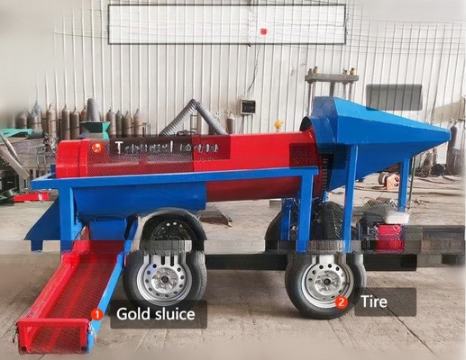 Einfache Bedienung Goldbergbauplan 5-10 t/h Kleine Goldwaschmaschine Mini Gold Trommel