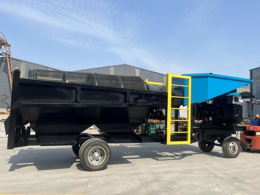 80-150 t/h mobile Alluvial Golderz Waschanlage Trommelwascher mit All-in-One-Funktion