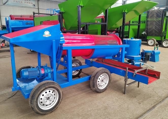 1.5 Kw Mini Trommel Plans Kleines Gold Trommel Waschanlage 600 KG Geeignet für Alluvial Gold