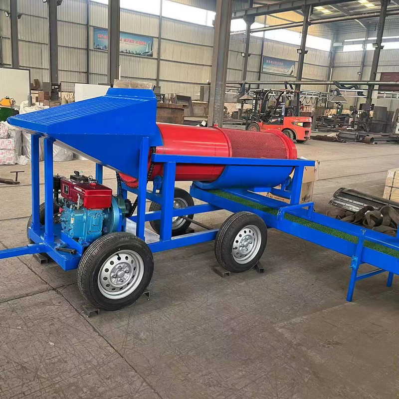 Kleine Masse 5-10 Tonnen Alluvial Gold Waschanlage Mobil Gold Bergbau Trommel Bildschirm