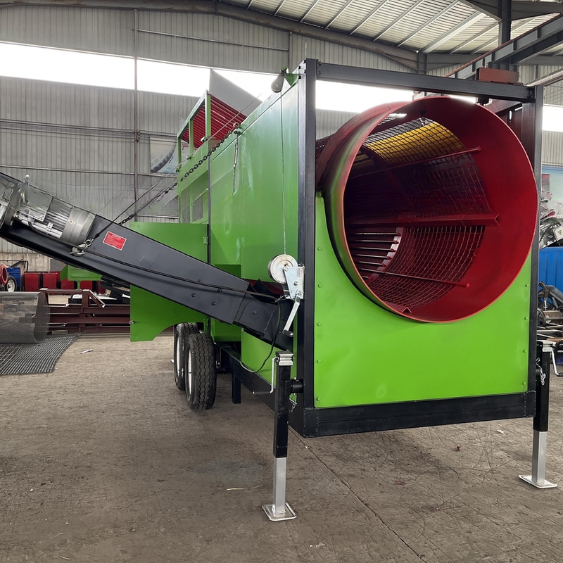 Rotary Drum Trommel Screener für Kompost Holzkohle Boden Feuerholz Felswürmer Oberboden