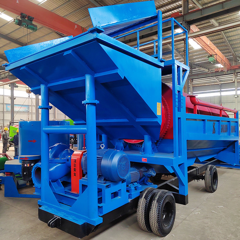 Mobiler Trommel-Goldwaschanlage für 3000 KG Kapazität