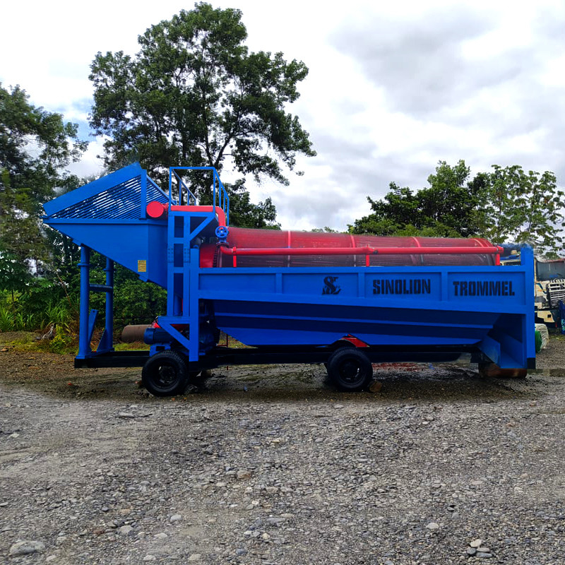 Portable Gold Trommel Machine für die Goldtrennung in gelber Farbe