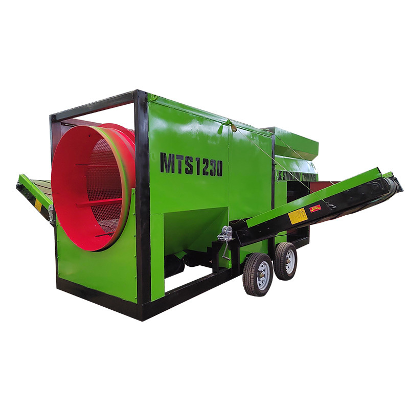 Hochgradig angepasster 2000 KG-Rad-Mobiltrommel-Bildschirm für Kompost- und Schlack-Screening