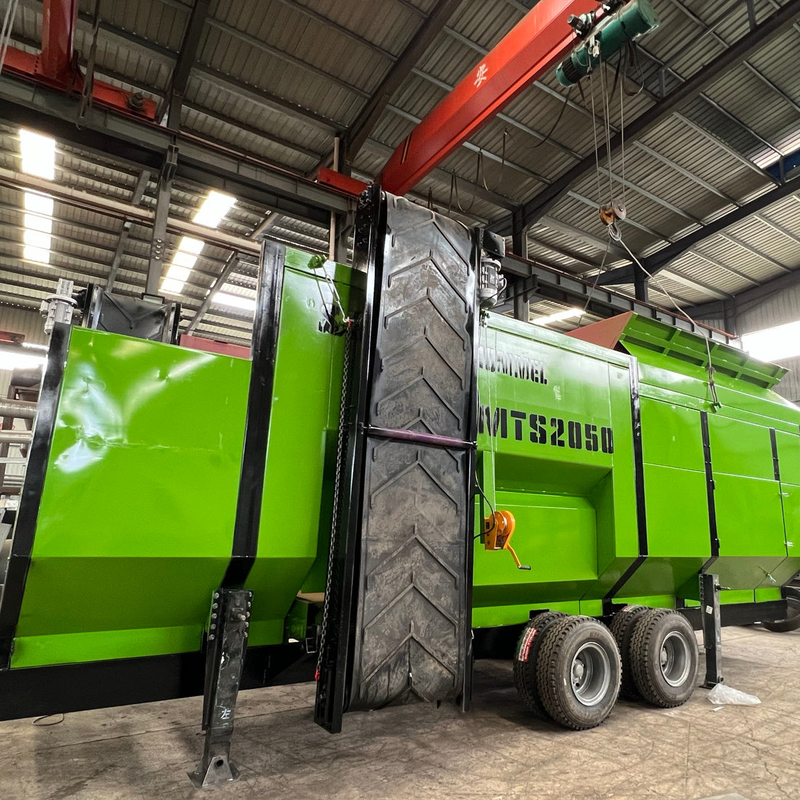 Anlagen 33.2kw Motor Großkapazität MTS 2050 Mobile Trommel Sieb für Kompost Drehtommel