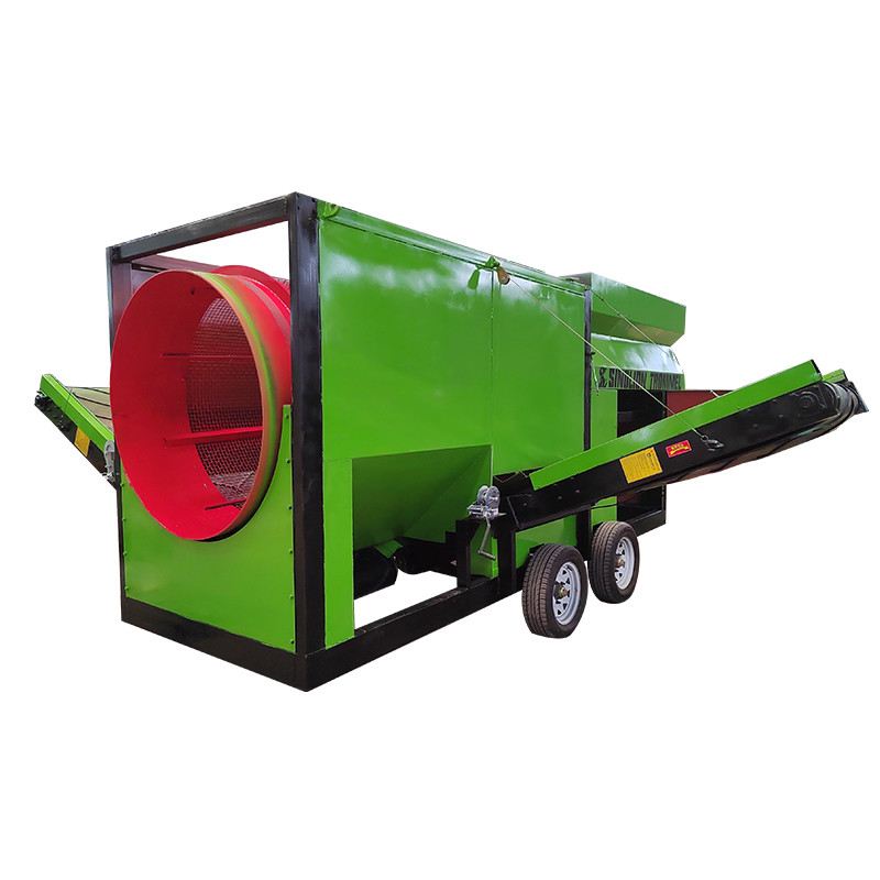 1-200 Tonnen pro Stunde Kapazität Mobiler Komposttrommel Bildschirm Rotationskomposttrommel Maschine