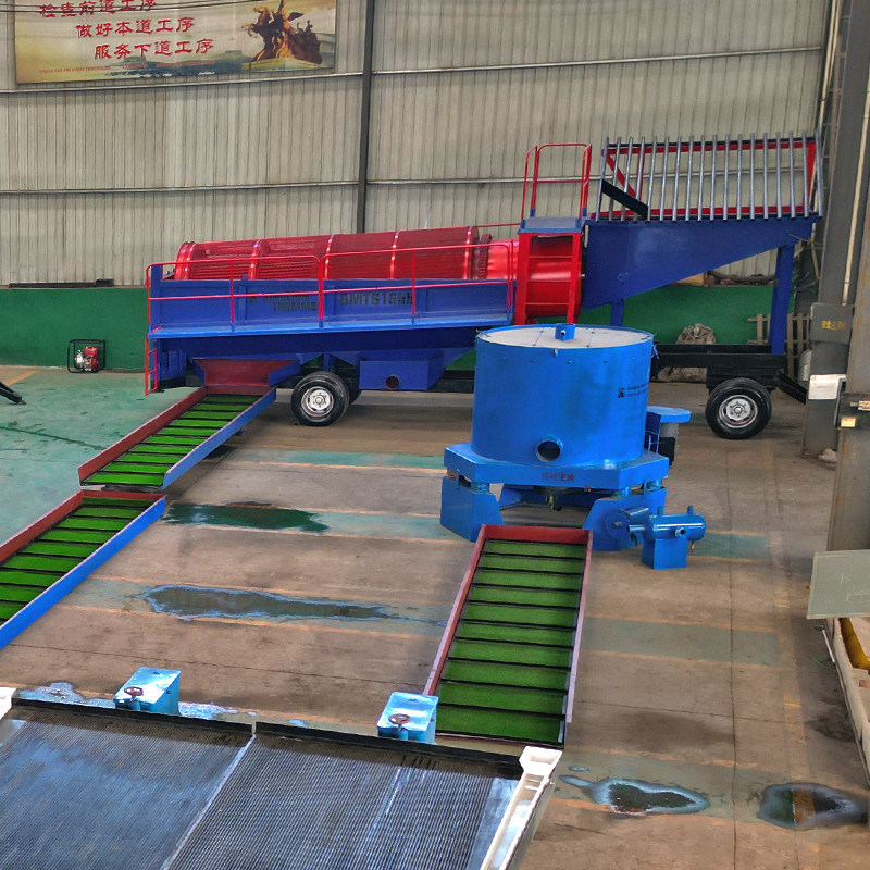 Doppelbildschirm mobile Gold Trommel Bildschirmmaschine Waschanlage für mehrfache Materialproduktion