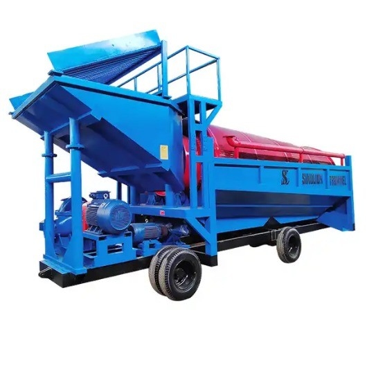 Mobiler Trommel-Bildschirm Goldbergbau Trommel-Waschanlage mit Erz-Gold-Sondermaschinen