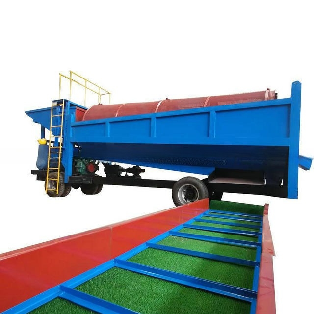 Alluvial Gold Mobile Trommel Gold Waschanlage Trommel-Bildschirm für die Goldtrennung