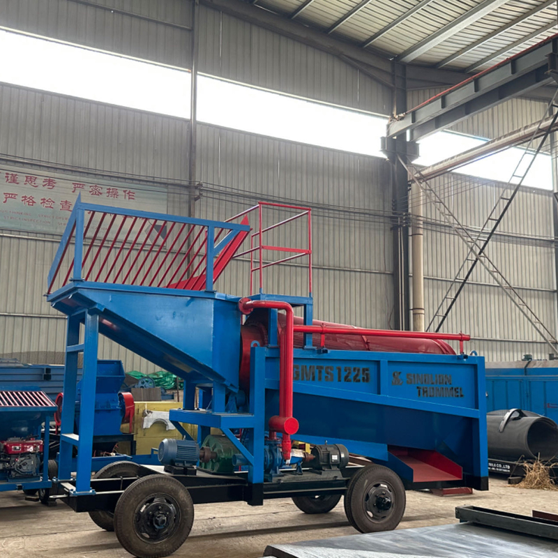 Patentierte Produkte Bergbaukonzentration Goldwaschgeräte Trommelbildschirm 30-50 t/h