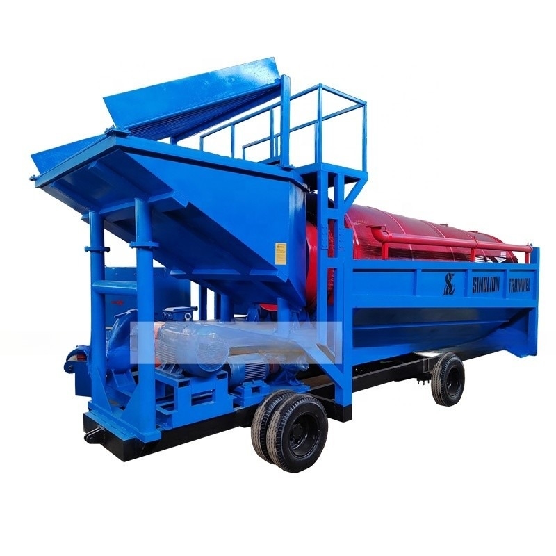 Mehrschichtmotor Antrieb Gold Waschanlage Gold Trommel Bildschirm Reinigungsmaschine Prozess 80-150 THP